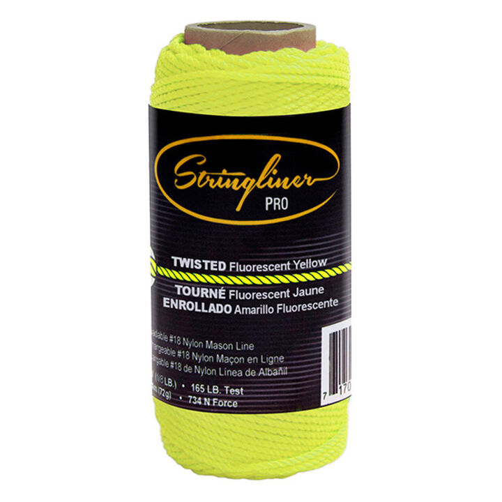 Stringliner #18 Construction Replacement Roll Twisted Fluorescent Yellow 135 ft