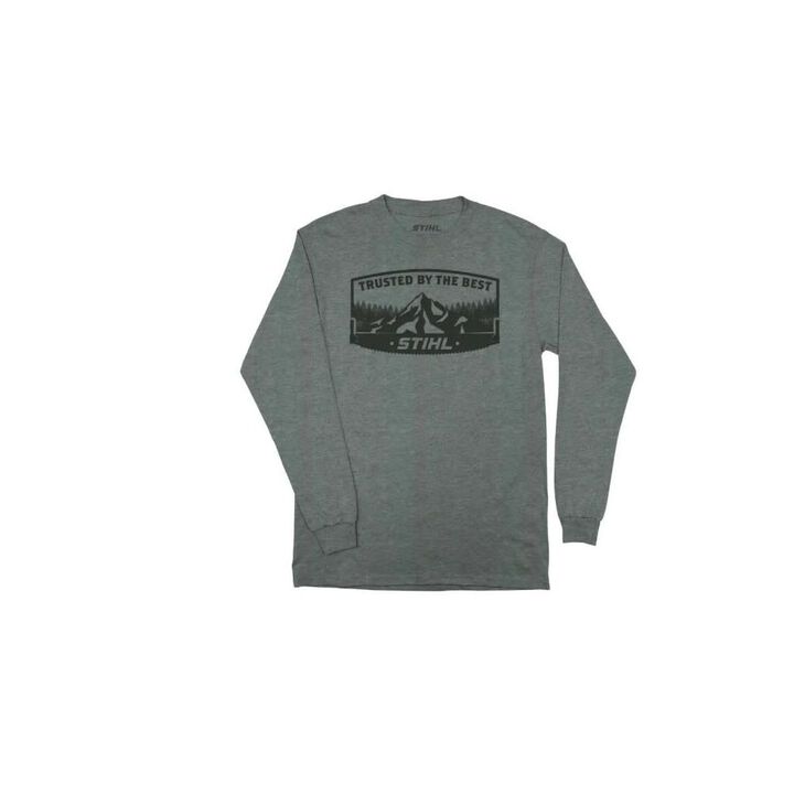 Stihl Unisex Cotton Blend Long Sleeve T-Shirt, Heather Gray, 2X