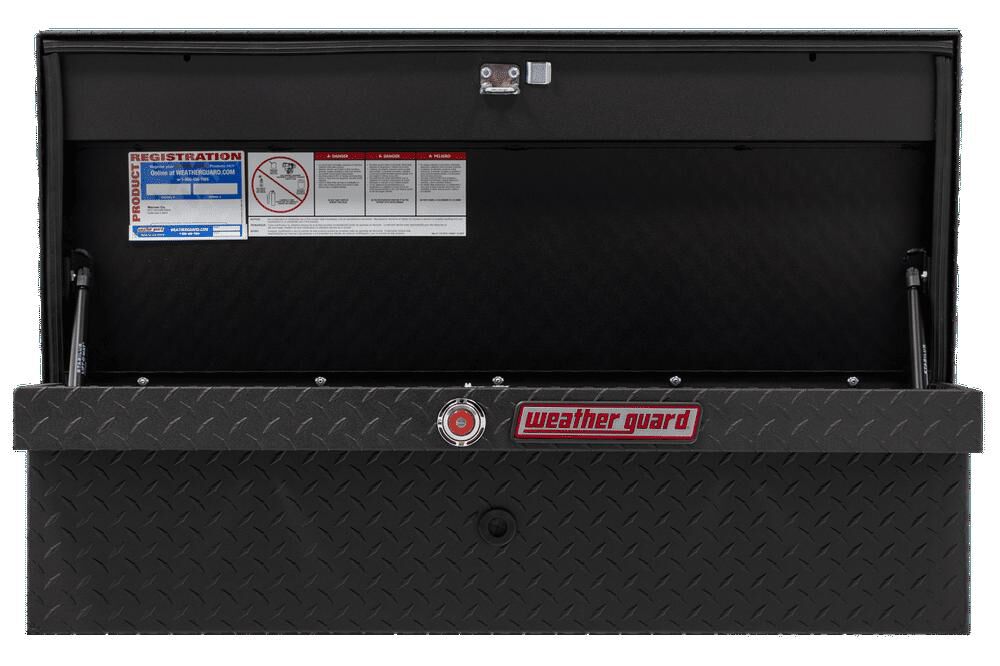 Weather Guard 41in Low Profile Lo-Side Truck Tool BoxAluminumMatte Black, large image number 2