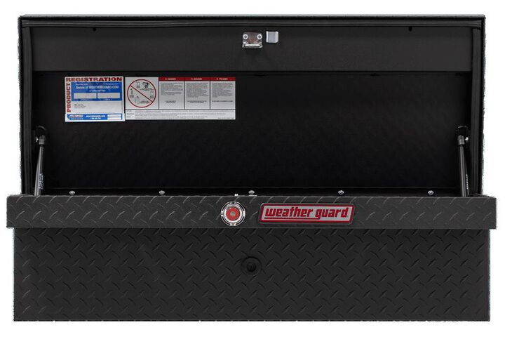 Weather Guard 41in Low Profile Lo-Side Truck Tool BoxAluminumMatte Black, large image number 1