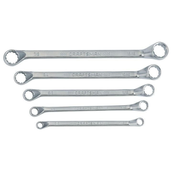 CRAFTSMAN Standard SAE Offset Box End Wrench Set 5 Pieces
