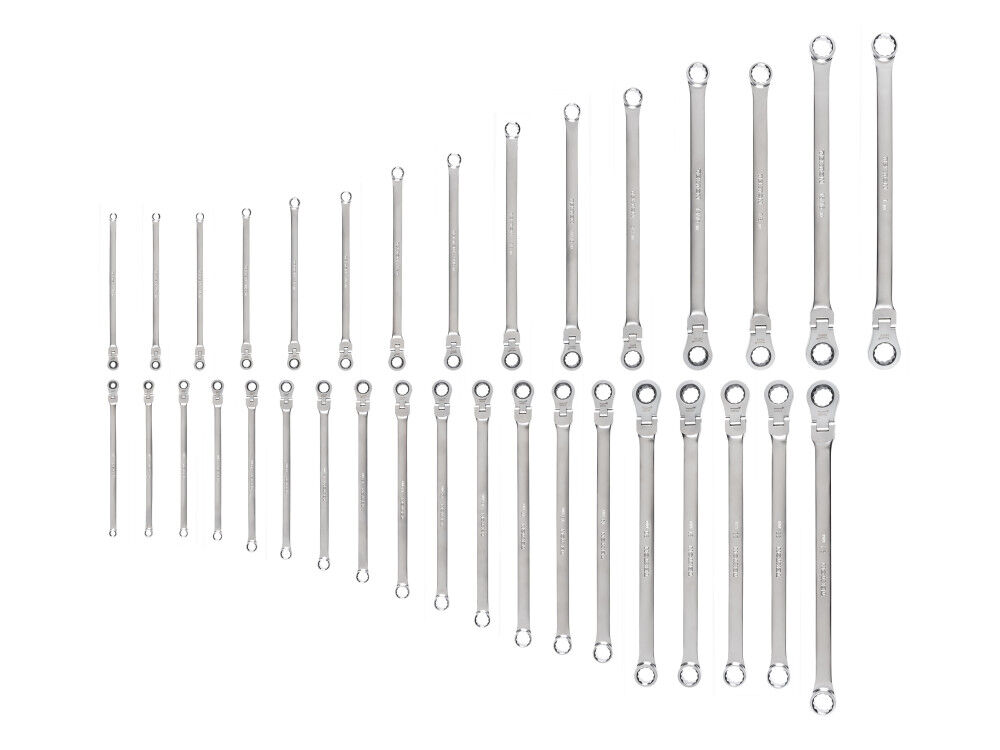 Tekton Fixed/Flex Head Ratcheting Box End Wrenches, (1/4-1 Inch, 6-24 mm), large image number 1