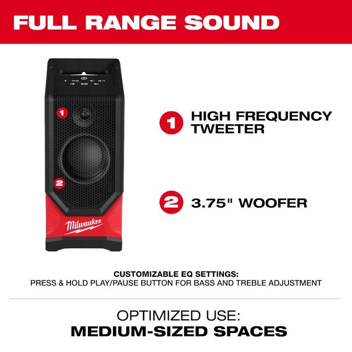 Milwaukee M18 Bluetooth Jobsite Speaker (Bare Tool), large image number 2