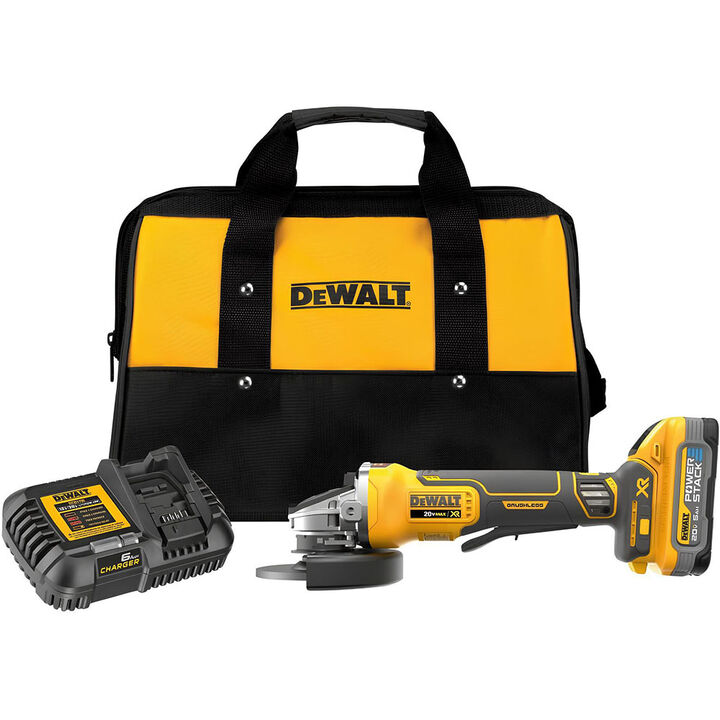 DEWALT 20V MAX XR 4 1/2in Small Angle Grinder Paddle Switch Cordless Kit
