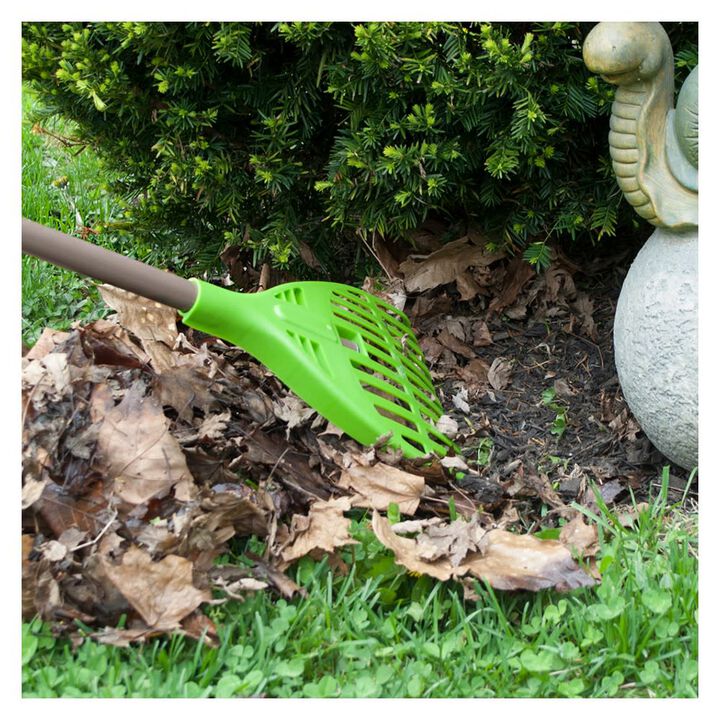 Ames 8 Inch Poly Head 11-Tine Shrub Rake with 60 Inch Steel Handle, large image number 4