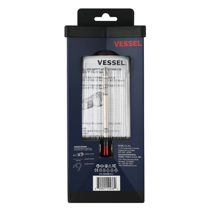 VESSEL e-Assist High-Speed Cordless Electric Screwdriver 3.6V USB Ball Grip 1200 RPM 1/4 Inch Hex, large image number 4