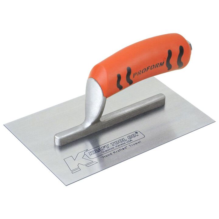 Kraft Tool Co 8 In. x 3 In. Carbon Steel Midget Trowel with ProForm Handle