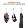 Ergodyne 3420 Swiveling Glove Clip Holder Dual Clips Granite, small image number 2