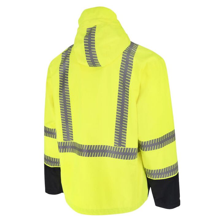 DEWALT Type R Class 3 Ripstop Wind and Rain Jacket, Hi-Vis Green, Medium, large image number 1