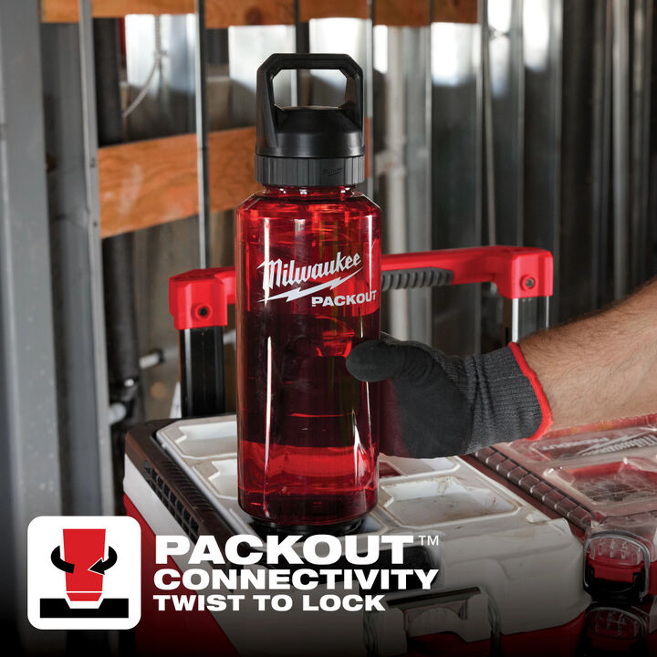 Milwaukee PACKOUT 34 Oz Bottle with Chug Lid, Red, large image number 5