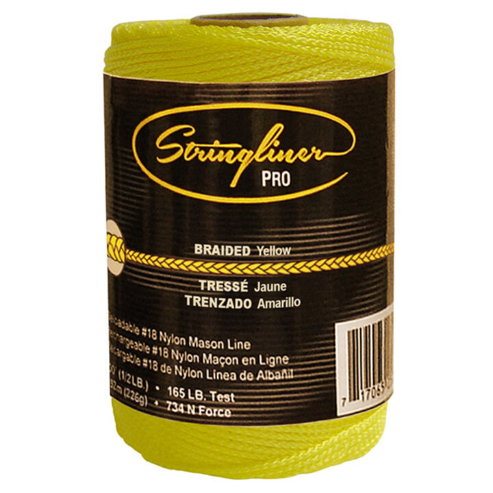 Stringliner #18 Construction Replacement Roll Braided Yellow 500 ft