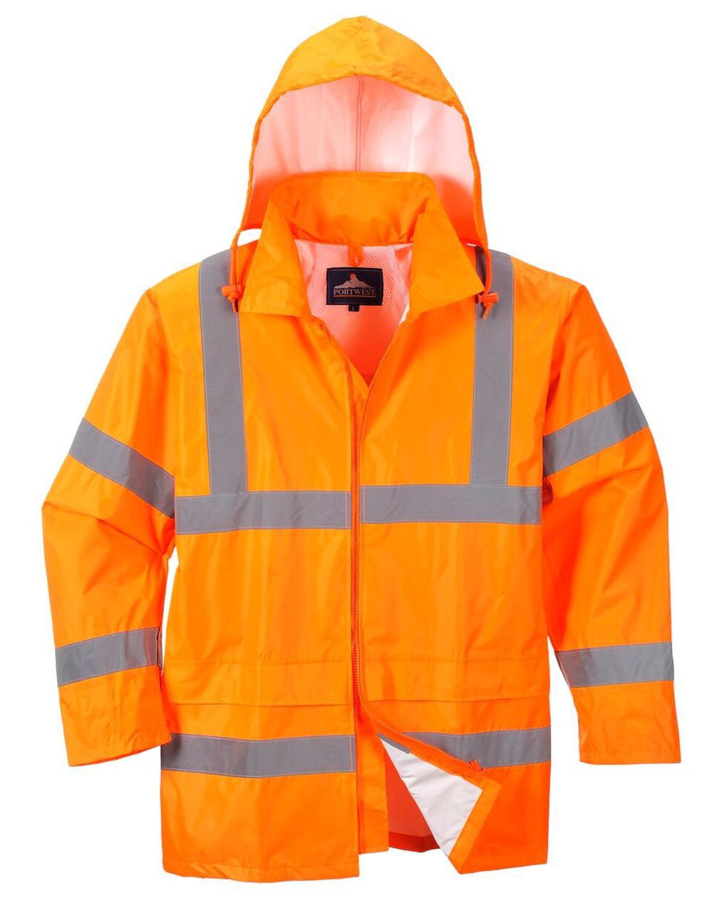 Portwest Orange Hi-Vis Rain Jacket - 4XL, large image number 1
