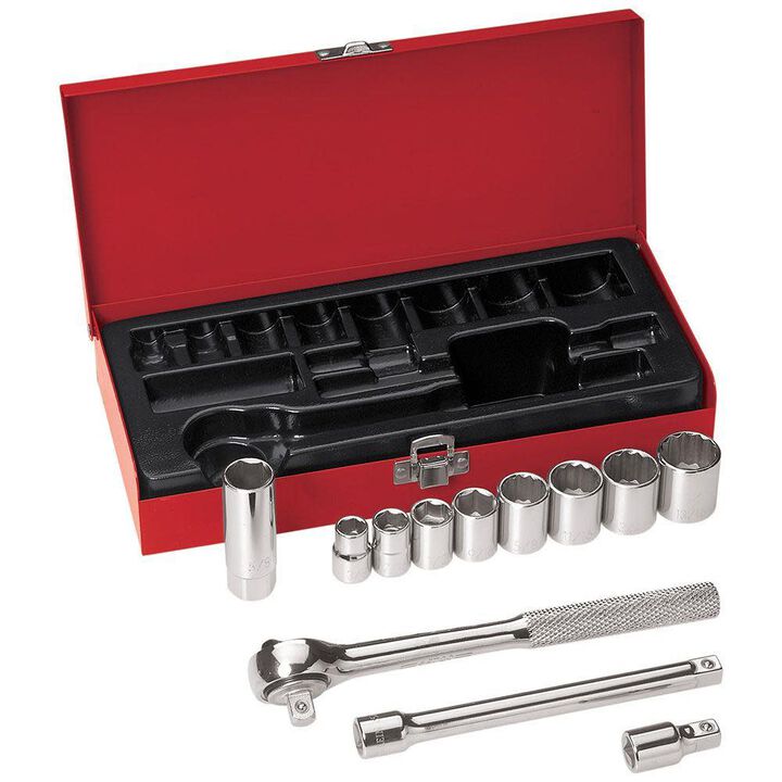 Klein Tools 3/8in Drive Socket Wrench Set 12pc