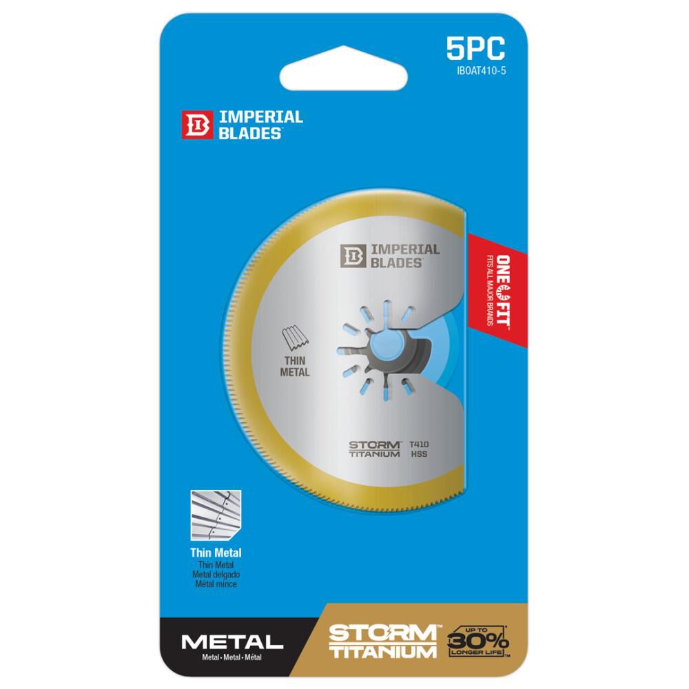 Imperial Blades IBOAT410-5 One Fit 3-1/8in Storm Titanium Thin Metal Segment Blade 5PC, large image number 4