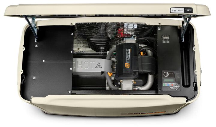 Generac Guardian Series 26,000 Watt (26kw) Dual Fuel 50-State Air-Cooled Home Standby Generator with 200-Amp Whole Home Transfer Switch, large image number 1