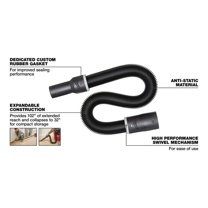 Milwaukee 1 7/8inch x 32inch to 102inch Expandable Hose, large image number 5