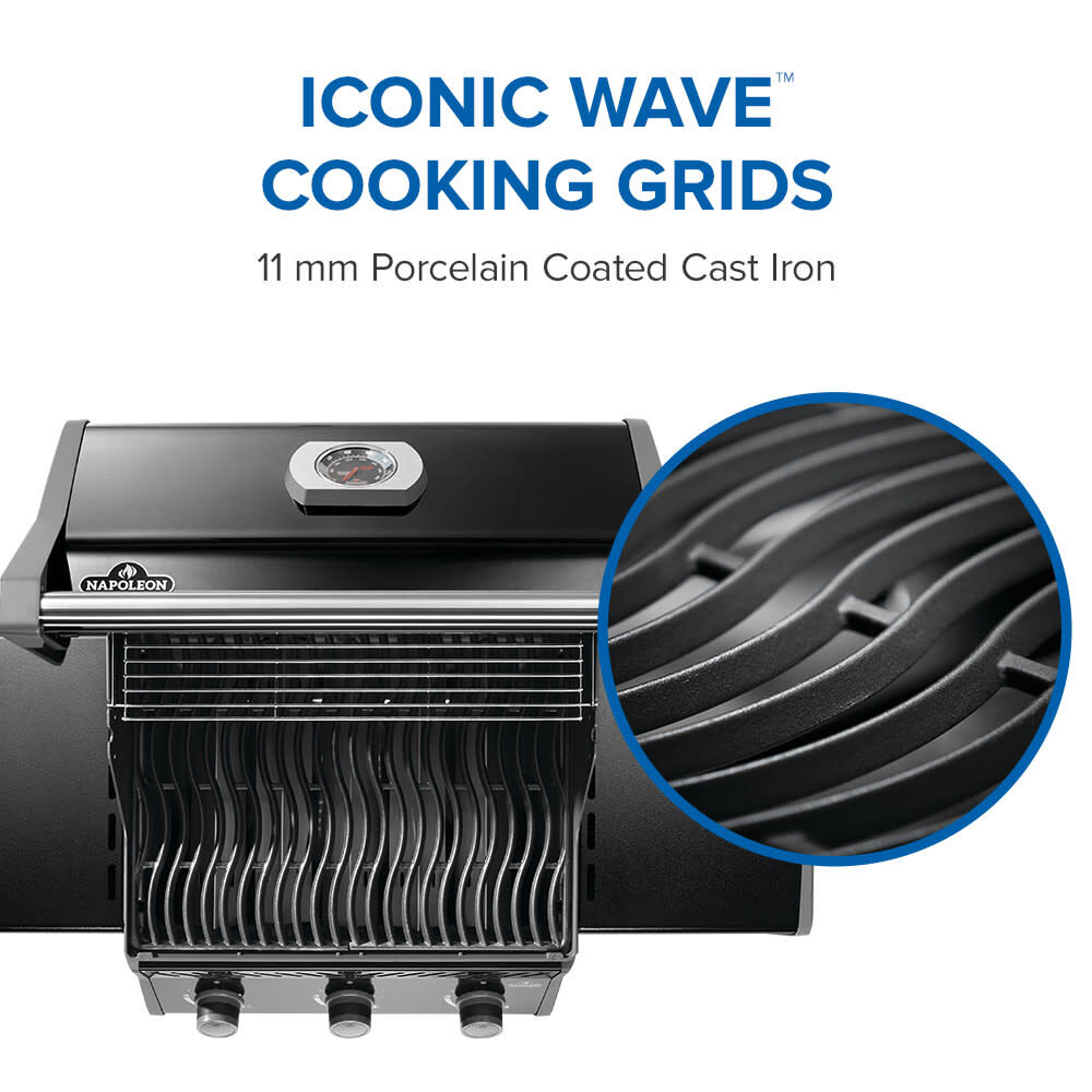 Napoleon Rogue 425 Propane Gas Grill 42000 BTU Black, large image number 6