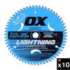 Ox Tools Pro Lightning 7-1/4 Inch 60T Circular Saw Blade 10 Piece Bundle, small image number 1