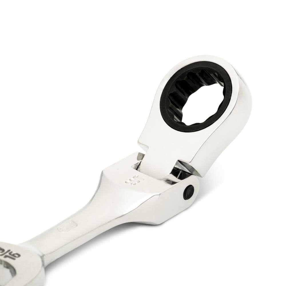 GEARWRENCH 9/16 Inch 90-Tooth 12 Point Stubby Flex Combination Ratcheting Wrench, large image number 4