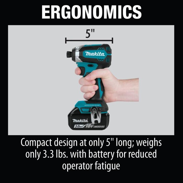 Makita 18V LXT Lithium-Ion Brushless Cordless 2-Pc. Combo Kit (3.0Ah), large image number 5