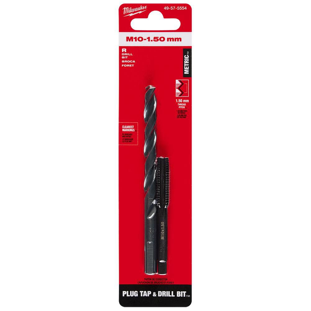 Milwaukee M10-1.50 mm Straight Flute Plug Tap & R Drill Bit, large image number 11