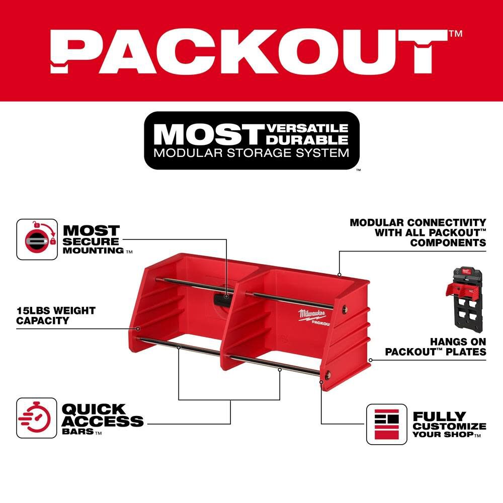 Milwaukee PACKOUT Tool Rack, large image number 2