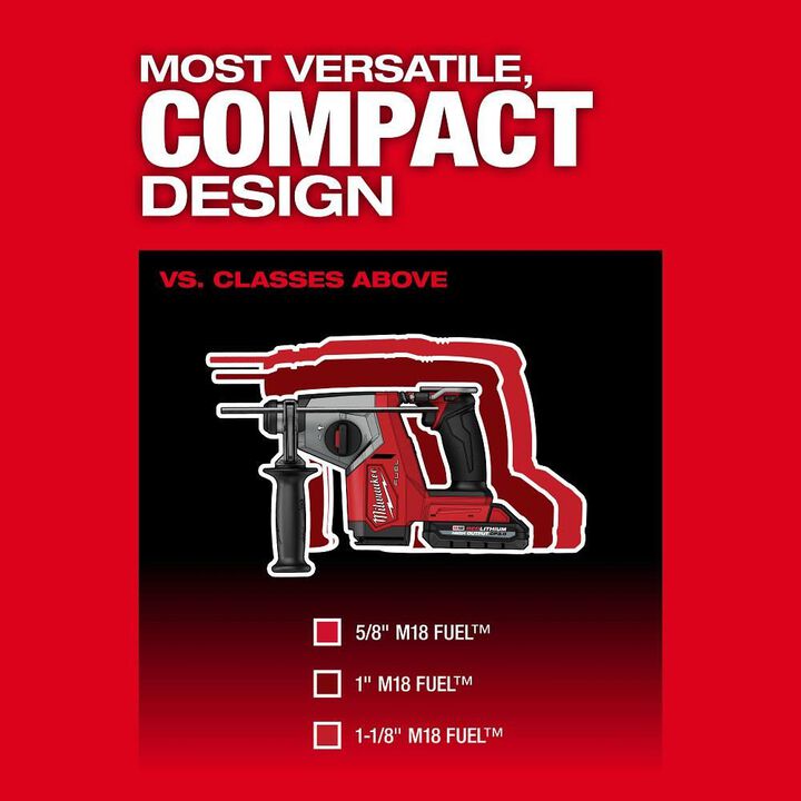 Milwaukee M18 FUEL 5/8 Inch SDS Plus Rotary Hammer (Bare Tool), large image number 4