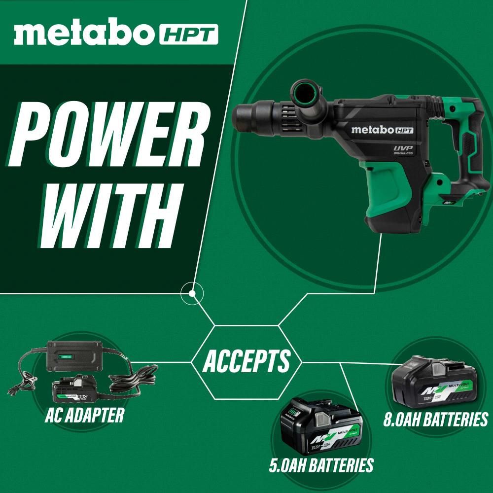 Metabo HPT 36V MultiVolt Cordless 1-9/16in SDS Max Rotary Hammer (Bare Tool), large image number 3