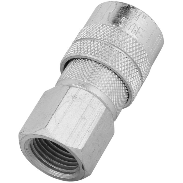 Milton 3/8in FNPT Industrial Interchange M Style Quick Connect Steel Coupler, large image number 1