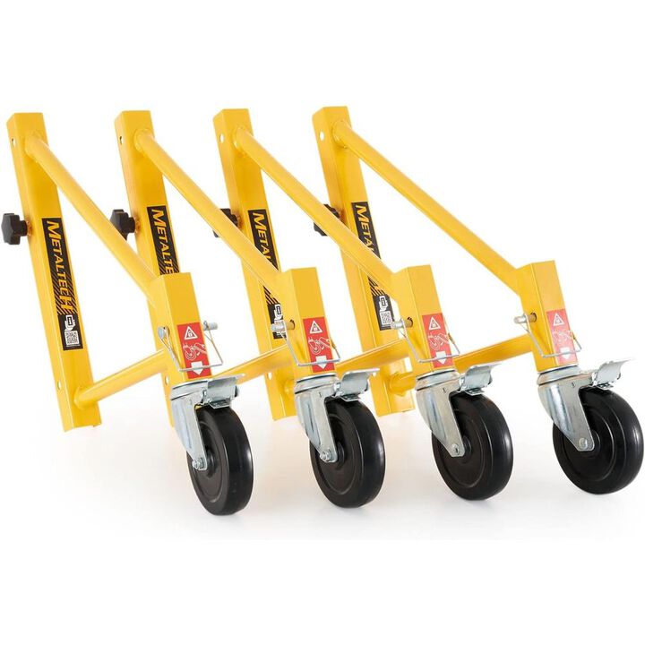 Metaltech 14in Outriggers with Casters for Jobsite Baker Scaffolds 4pk, large image number 2