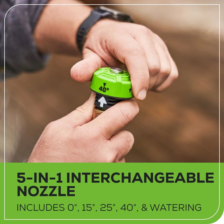 Greenworks 24V 600 PSI 0.8 GPM Battery Powered Cold Water Power Cleaner with (1) 5-in-1 Nozzle 4.0Ah Kit, large image number 6