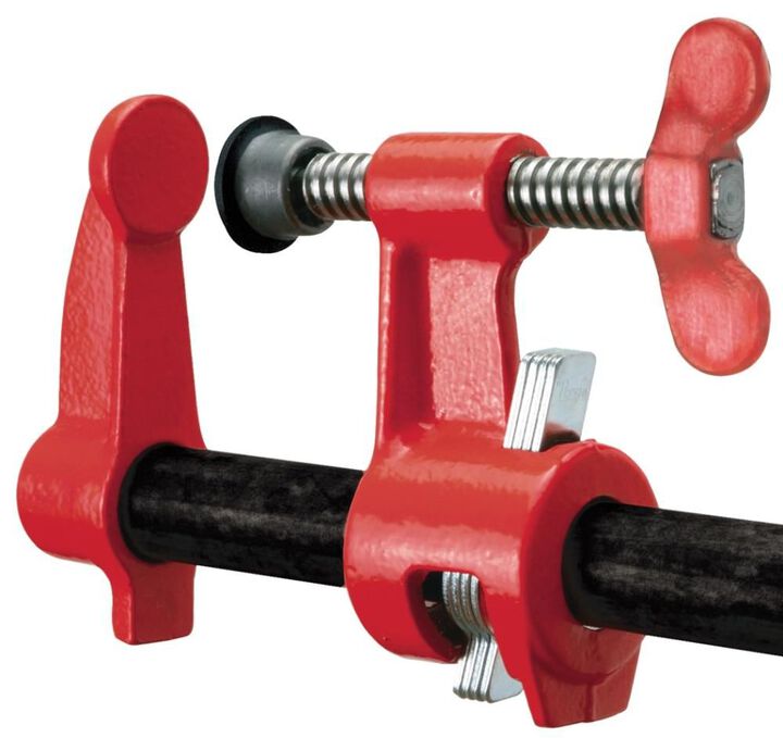 Bessey Clamp Fixture Set for 3/4 Inch Black Pipe with 2-1/2 Inch Deep Reach Jaws