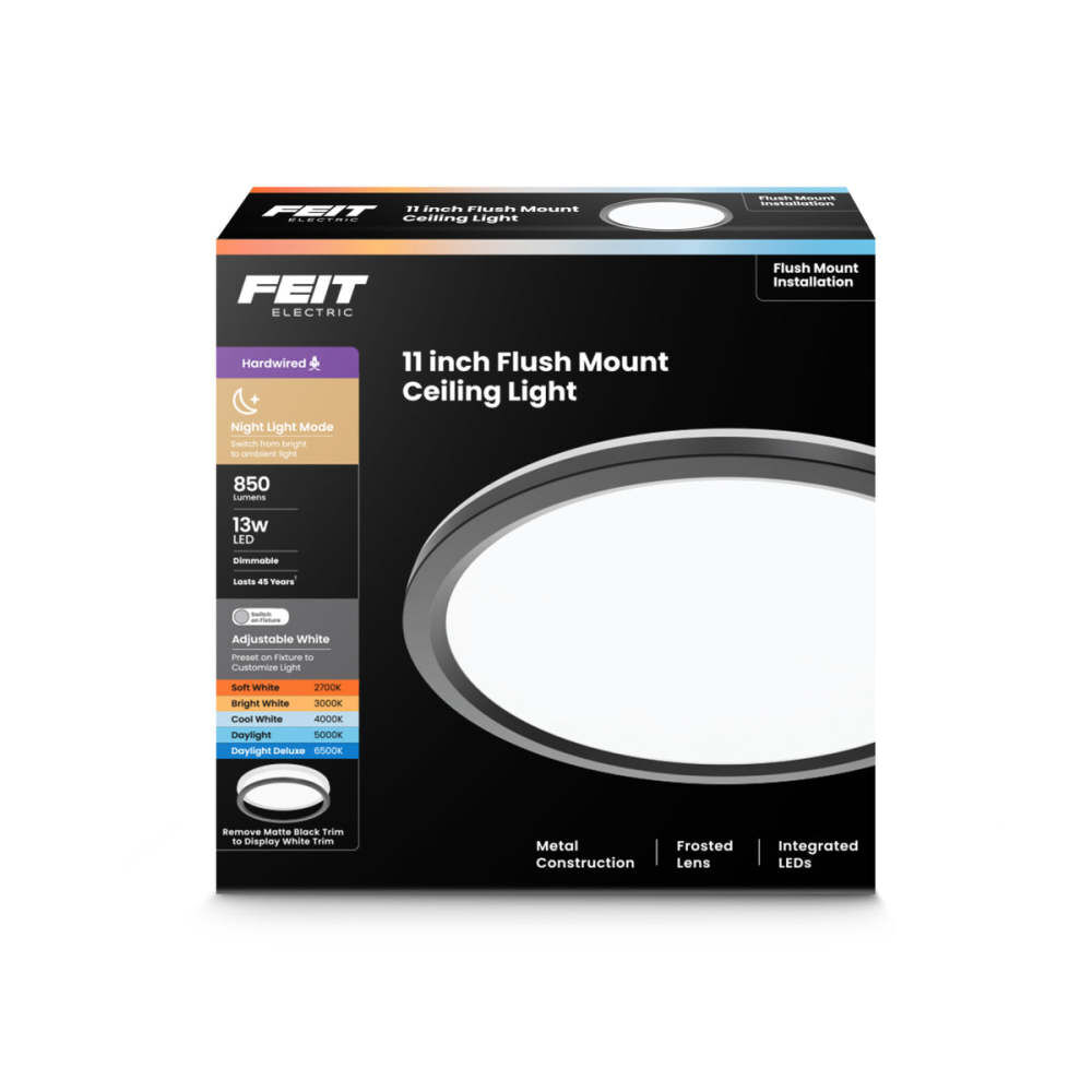 Feit Electric 1-2/5 Inch 13W 850 Lumens LED Ceiling Light Fixture White, large image number 2