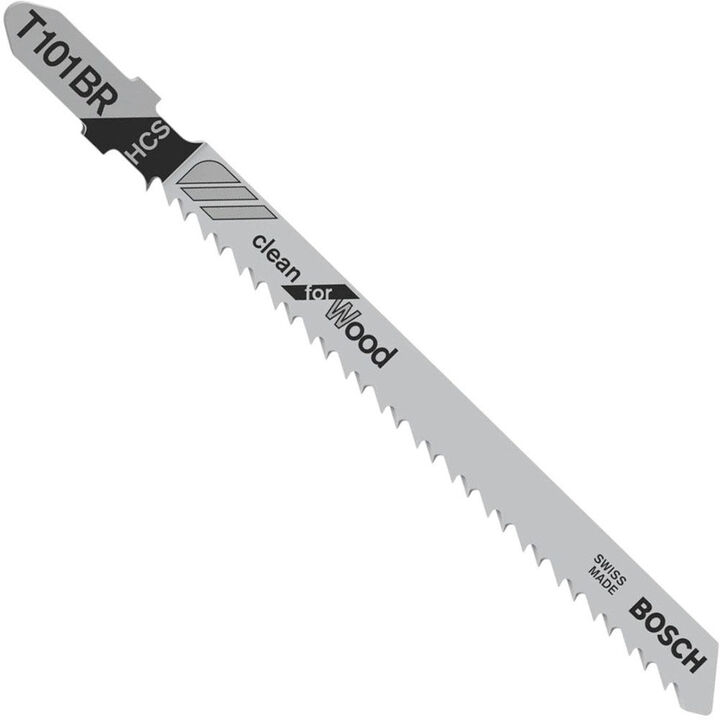 Bosch 4 Inch 10 TPI Reverse Pitch Clean for Wood T-Shank Jig Saw Blades 5 Piece