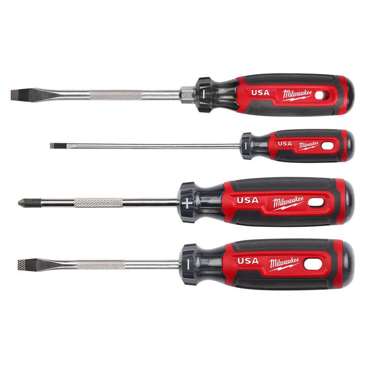 Milwaukee Cushion Grip Screwdriver 4pc Kit (USA), large image number 0