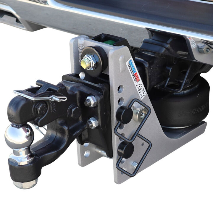 Shocker Hitch Streamline 10K Aluminum 2 Inch Air Pintle Hitch with Pintle & 2-5/16 Inch Ball