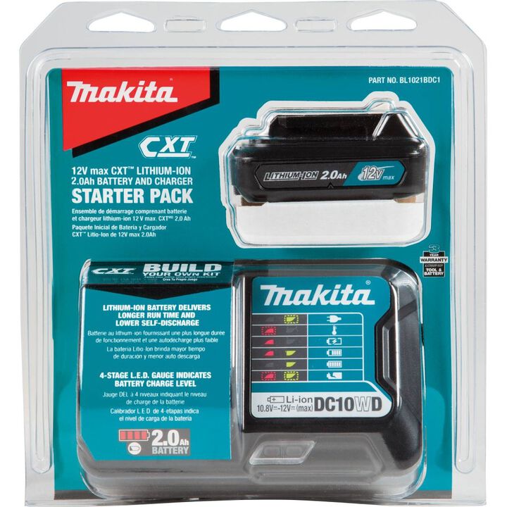 Makita 12V max CXT Lithium-Ion Battery and Charger Starter Pack (2.0Ah), large image number 2