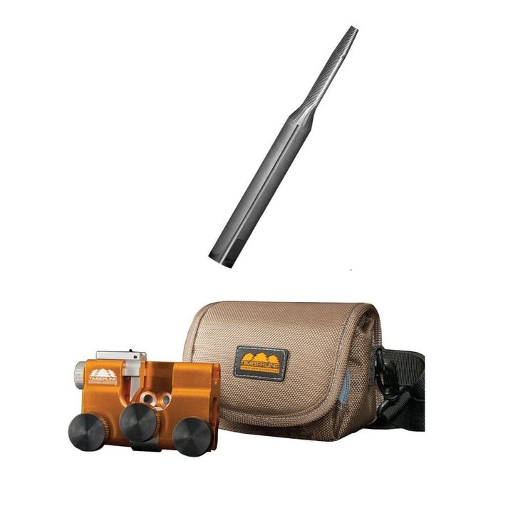 Timberline Chainsaw Carbide Cutter, Chainsaw Chain Sharpening Jig Bundle