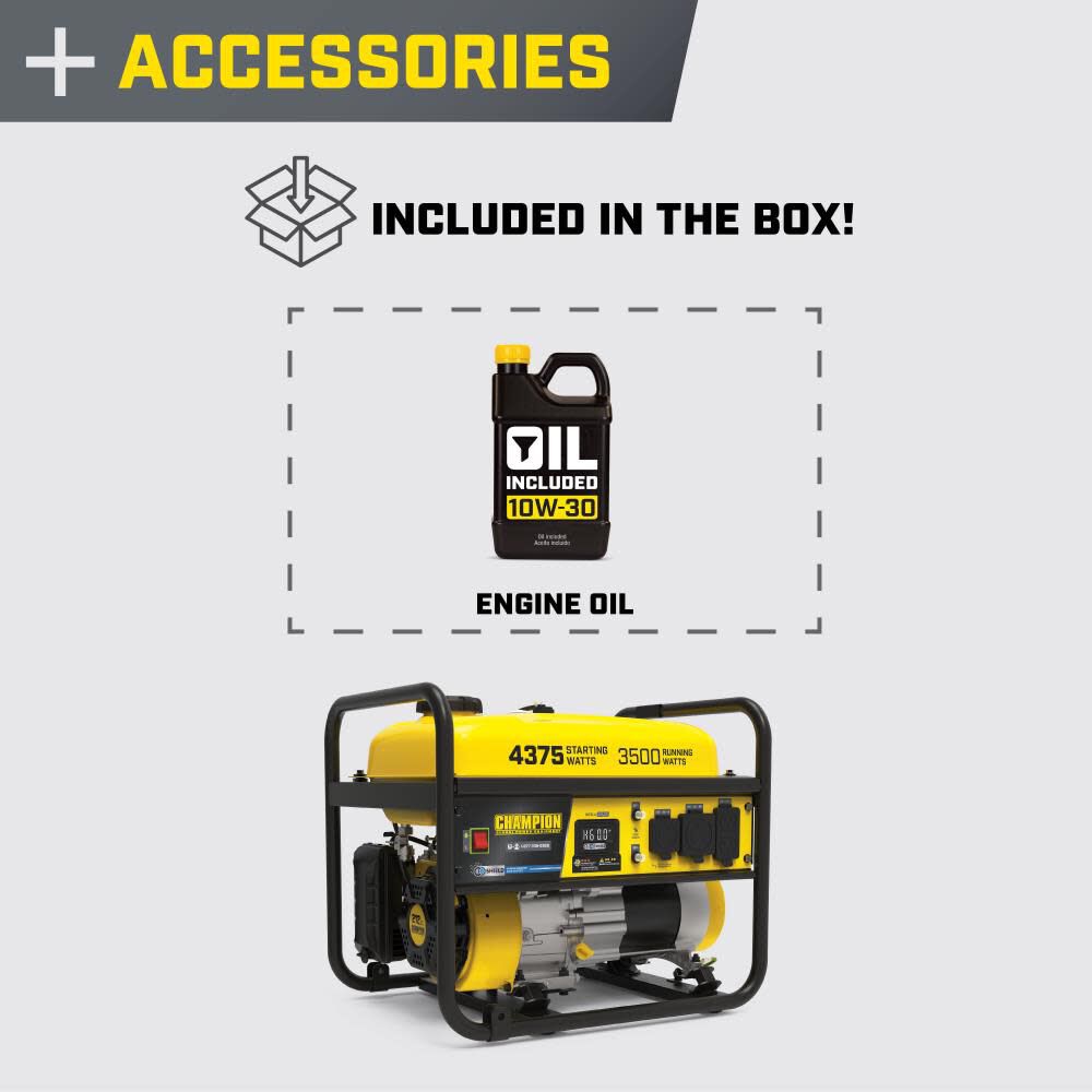 Champion Power Equipment 4375-Watt Gas Powered 49 State RV Ready Portable Generator, large image number 6