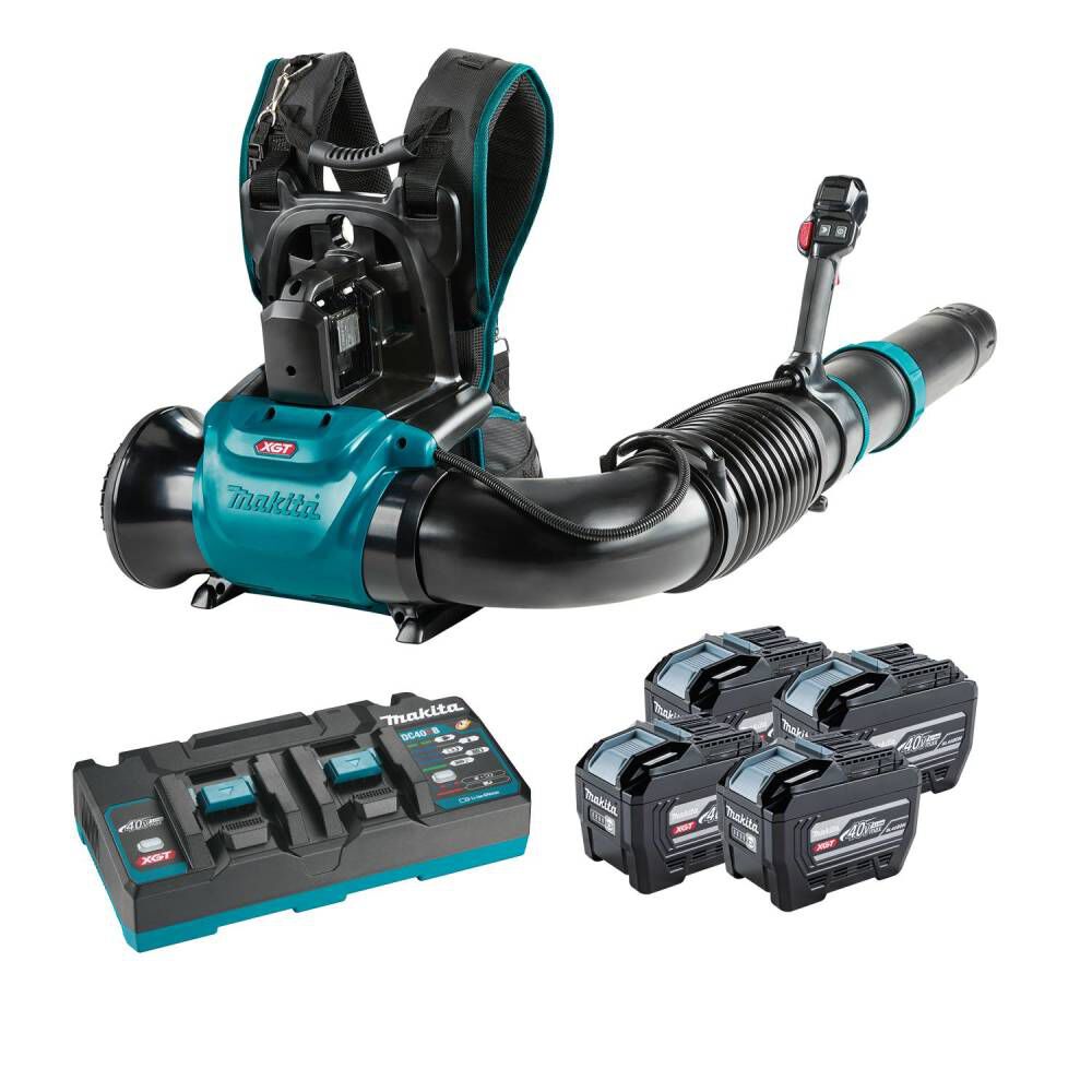 Makita 40V max XGT Brushless Backpack Blower Kit with Four 40V 8Ah Batteries, large image number 1