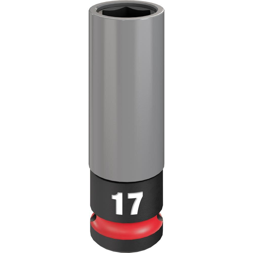 Milwaukee SHOCKWAVE Impact Duty Socket 1/2 Drive 17MM Metric Lug Nut Wheel, large image number 1