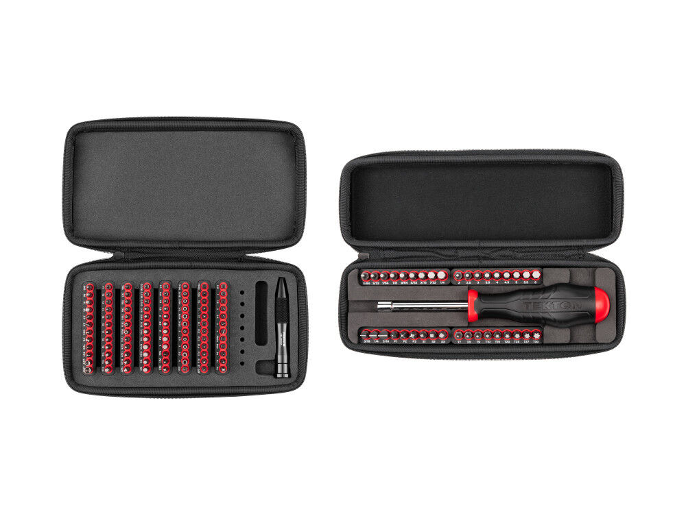 Tekton 4 mm and 1/4 Inch Bit Driver and Bit Set with Cases, 134 Pieces, large image number 1