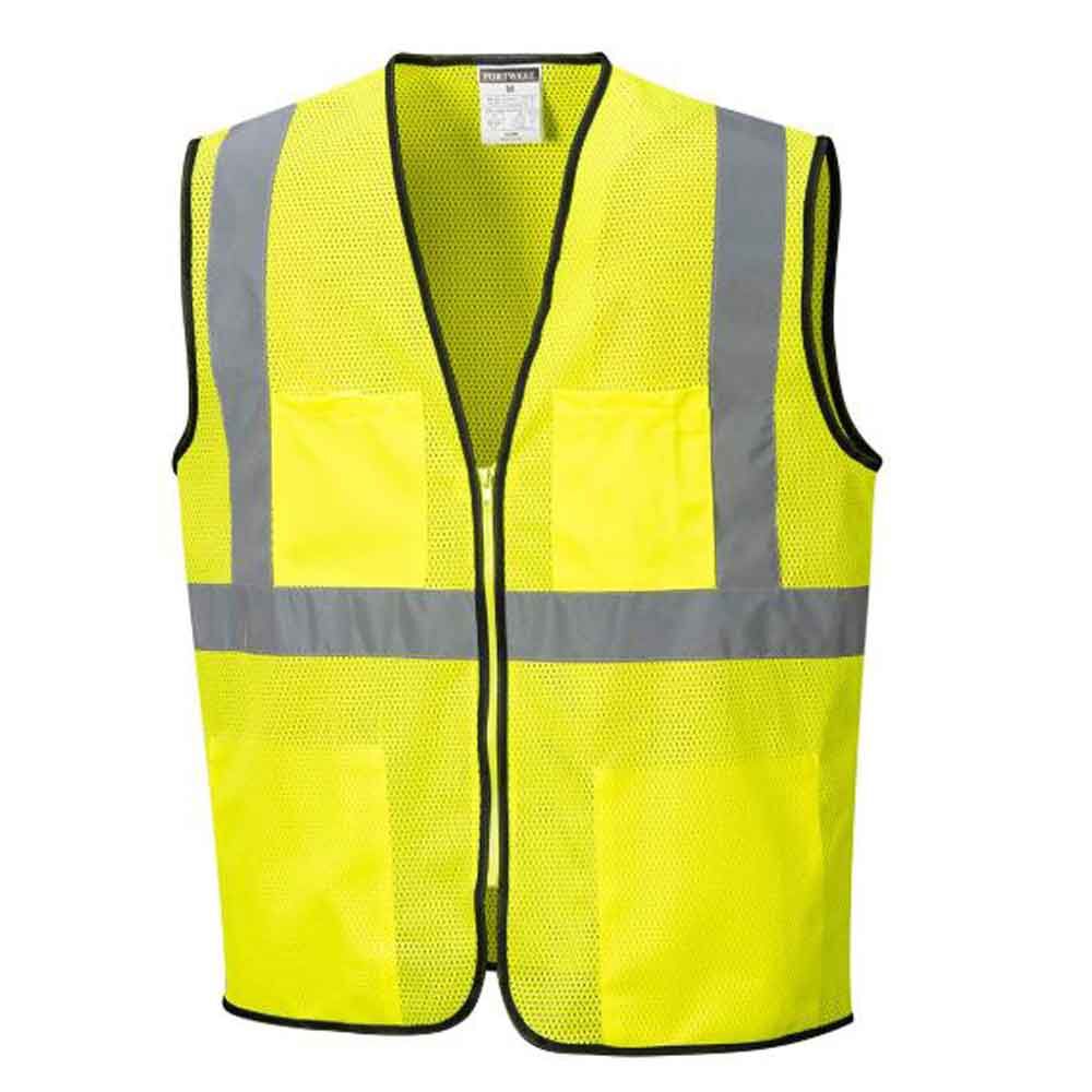 Portwest Yellow Tampa Mesh Vest - 5XL, large image number 1