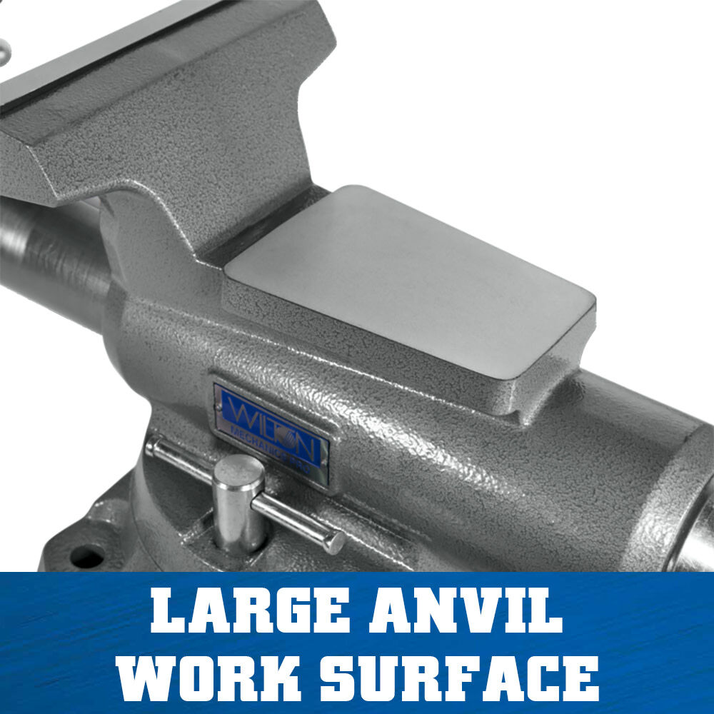 Wilton Mechanics Pro Vise 8 Jaw Width 8-1/2in Jaw Opening 360 Swivel Base, large image number 6