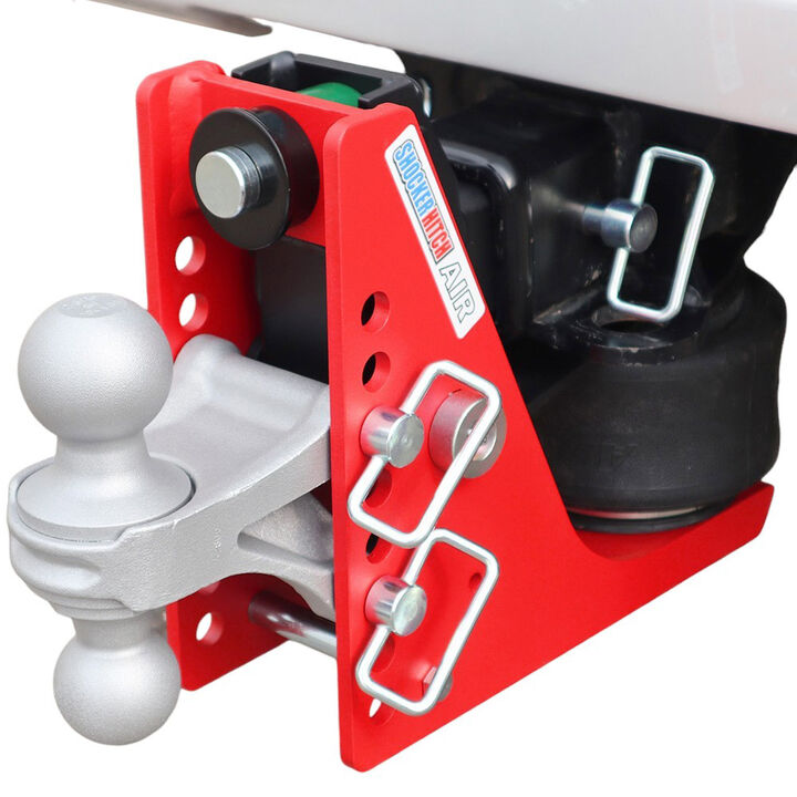 Shocker Hitch 14K 2.5in Air Receiver Hitch & Silver Combo Ball Mount with 2in & 2-5/16in Hitch Balls