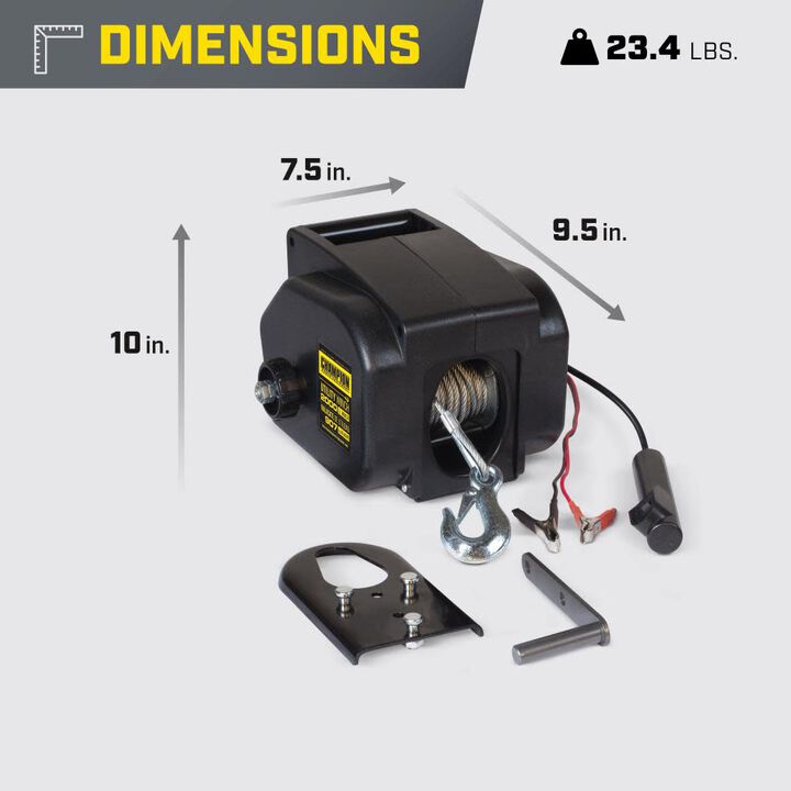Champion Power Equipment 2000-Lb Marine/Trailer Utility Winch Kit, large image number 6