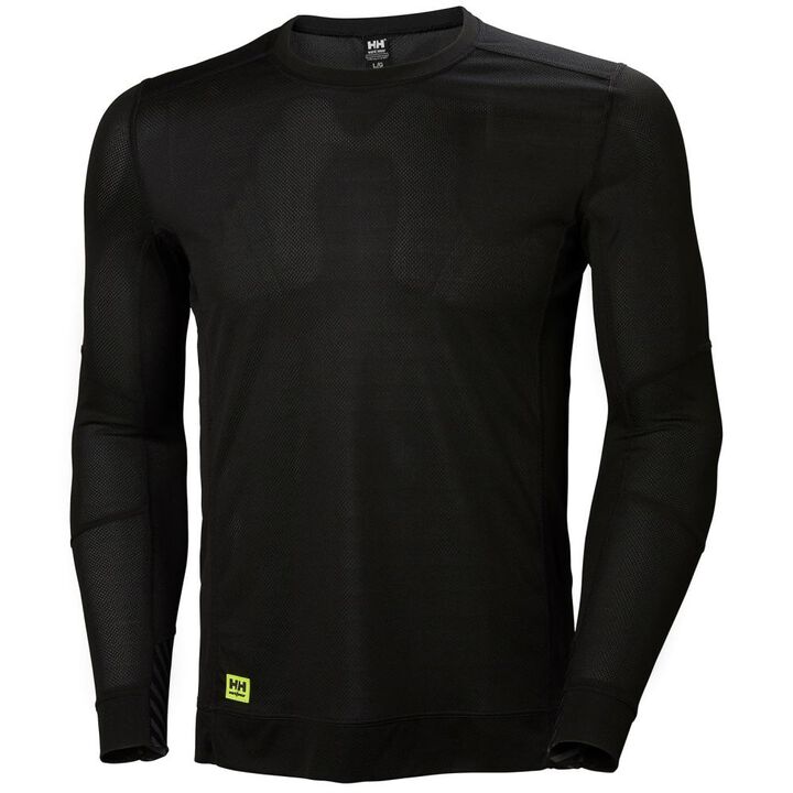 Helly Hansen Lifa Base Layer Crewneck Shirt Black Small