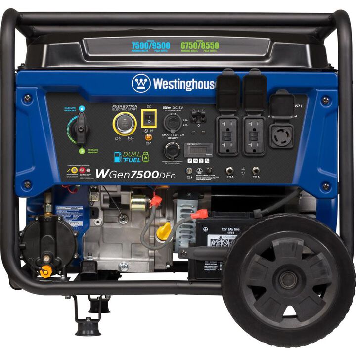 Westinghouse Outdoor Power 9,500 Watt Dual Fuel 49-State Portable Generator with CO Sensor, large image number 8