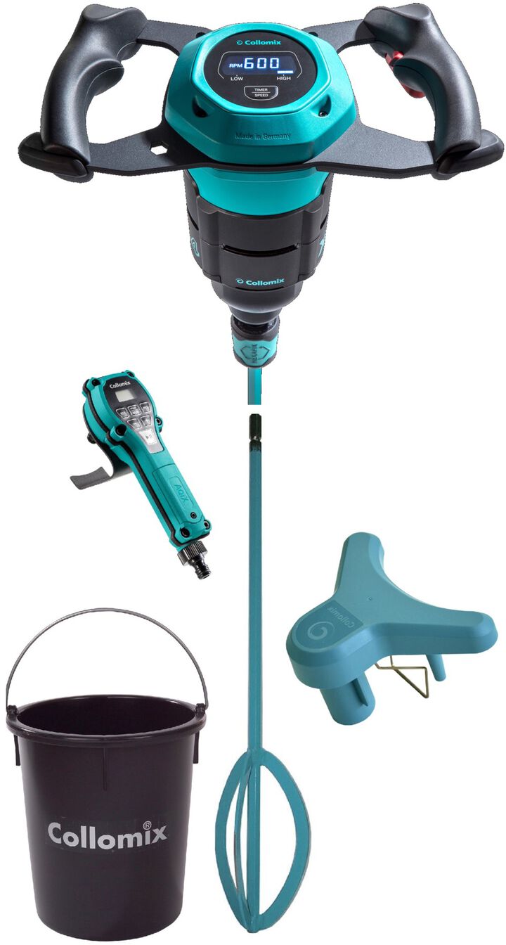 Collomix XQ4 Universal Mixer Egg Beater Style Mixing Paddle 9gal Mixing Bucket Water Dosing Instrument & Dust Extraction Tool