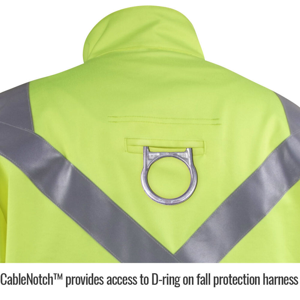 Black Stallion Welding Jacket 9oz Lime Green FR Cotton XL, large image number 4